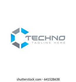 Abstract hexagon logo