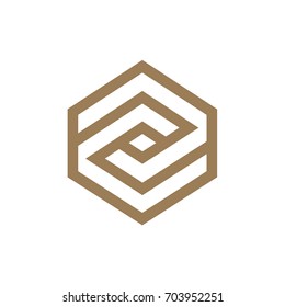 Abstract hexagon logo
