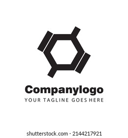 abstract hexagon for logo company