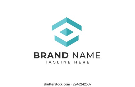 Resumen del vector del logotipo del cubo del logotipo del hexágono. Concepto de diseño de logotipo geométrico creativo.