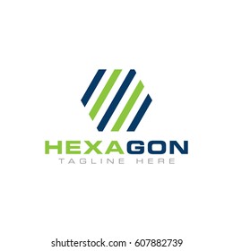 Abstract hexagon logo design