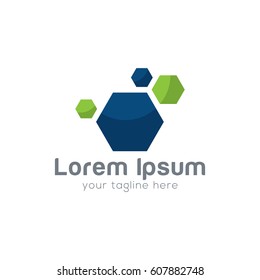 Abstract hexagon logo design