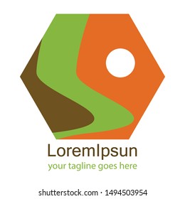 Abstract hexagon logo design. Eps 8