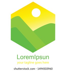 Abstract hexagon logo design. Eps 8