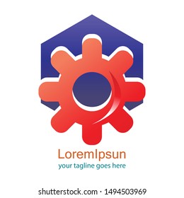 Abstract hexagon logo design. Eps 8