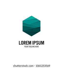 Abstract hexagon logo design. Geometric concept vector.