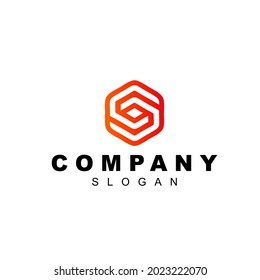 Icono de diseño del logotipo del hexágono abstracto
 