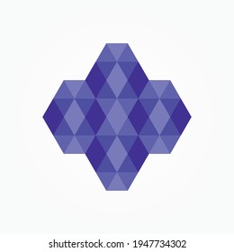 Abstract hexagon logo design. Polygon design template