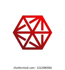 Abstract Hexagon Logo Design Template
