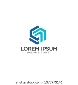 Abstract Hexagon Logo Design Template . logo with the concept letter CT hexagon abstract