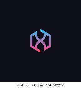Plantilla de diseño del logotipo del hexágono abstracto ilustración vectorial