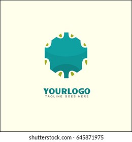 Abstract hexagon logo design template. Colorful creative sign. Universal vector icon.
