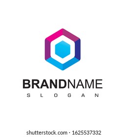Abstract Hexagon Logo Design Vector