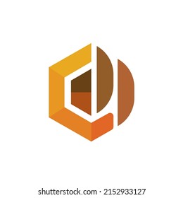 Abstract hexagon logo design vector