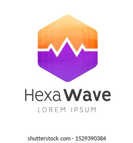 Abstract hexagon logo. modern 3d logo symbol. vector icon