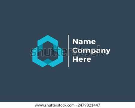 Abstract hexagon logo vector. Creative geometric logo design concept.