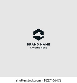 Plantilla de diseño de vectores del logotipo del hexágono abstracto