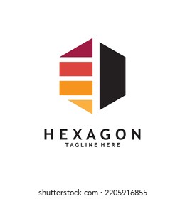 abstract hexagon logo vector illustration