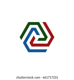 Abstract Hexagon Logo VIII