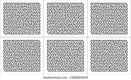 Abstrakte Hexagon-Labyrinth-Spielkollektion für CNC. Laserschneiden oder kdp 