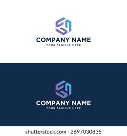 vetor de logotipo de tecnologia moderna hexágono abstrato