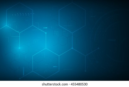 Abstract Hexagon Molecular Structure Pattern Technology Innovation Concept Background