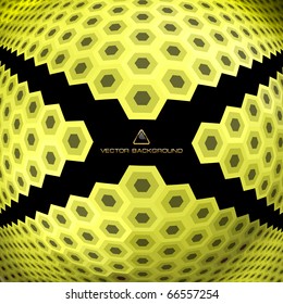 Abstraktes Hexagon-Mosaik.