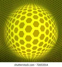 Abstract hexagon mosaic.