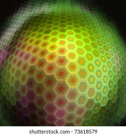 Abstract hexagon mosaic.