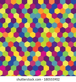 Abstract Hexagon Mosaic Background. 