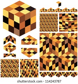 Abstract hexagon mosaic. Great collection.