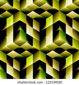 Abstract hexagon mosaic. Seamless pattern.