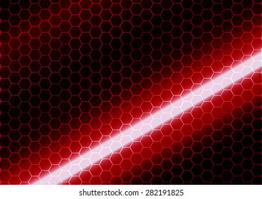 abstract hexagon on dark red background