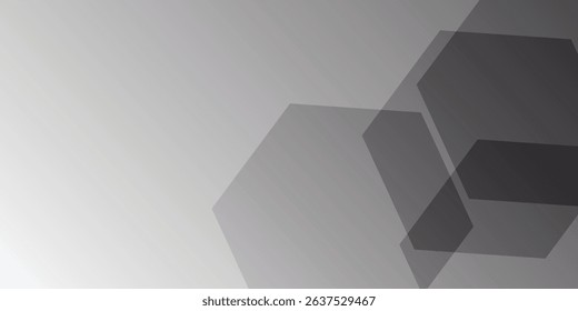 Abstract hexagon on gray background. Geometric stripe art	