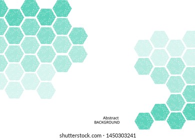 Abstract hexagon on white background vector illustration.