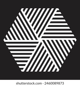 The abstract hexagon overlap on a white background.