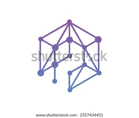 Abstract Hexagon With P letter Logo