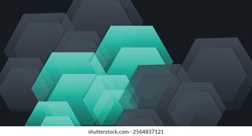 Abstract hexagon pattern background. Geometric shapes creative design. Modern futuristic graphic. vektor