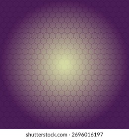 Abstract Hexagon Pattern Background with Gradient Effect in Purple and Yellow