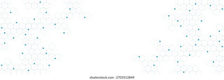 Abstrakter Hexagon-Hintergrund für medizinisches, technisches und wissenschaftliches Design-Konzept. Vektorgrafik