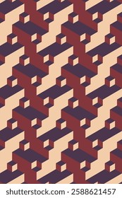 Abstract hexagon pattern background, seamless hexagon pattern with vintage color