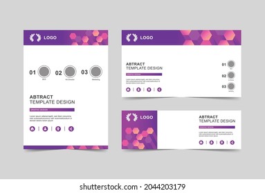 Abstract hexagon pattern banner design template background, Vector illustration design concept in flat style