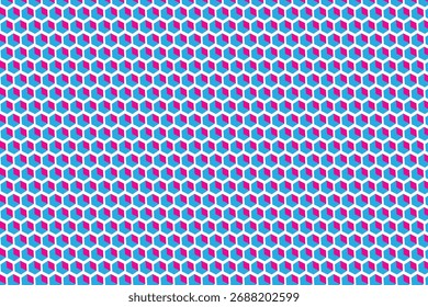 Padrão de hexágono abstrato em azul e rosa um fundo de design geométrico moderno