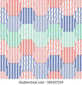 Abstract hexagon pattern. Pattern can be used for wallpaper, cover fills, web page background, surface textures. Vector linen texture.
