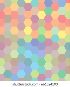 Abstract hexagon pattern ,colorful pastel 