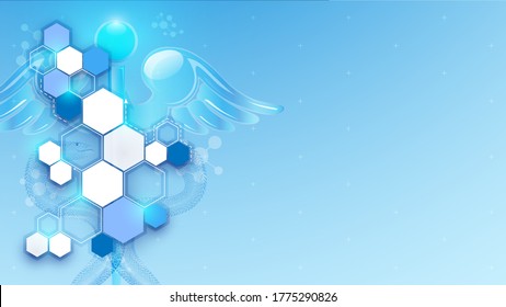 abstract hexagon pattern medical concept design background eps 10 vector