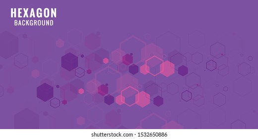 Abstract hexagon pattern molecular sci fi scientific design tech innovation concept background