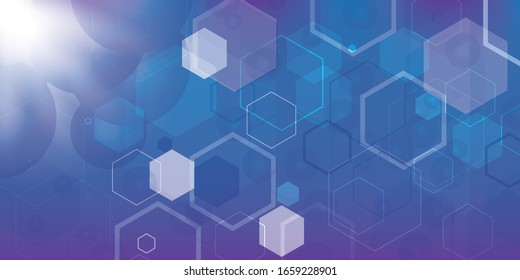 abstract hexagon pattern molecular sci fi scientific design tech innovation concept background