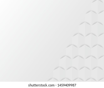 Abstract Hexagon pattern on gray gradient background.Vector illustration.