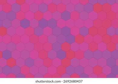Abstract Hexagon Pattern in Shades of Pink and Purple for Modern Backgrounds and Designs
